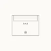 Credit Card Slip Black & Silver Small Classic Grain