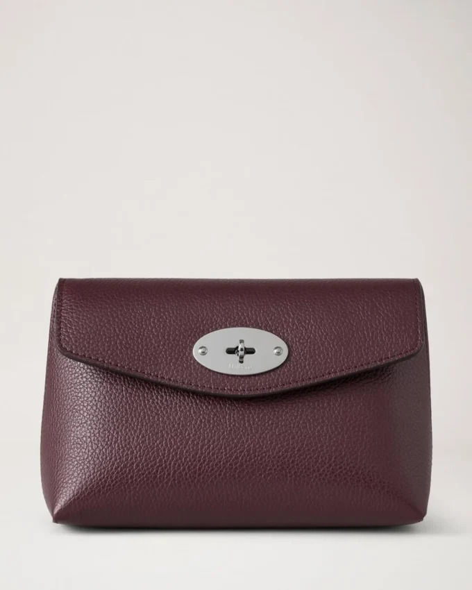 Darley Cosmetic Pouch Black Cherry Small Classic Grain