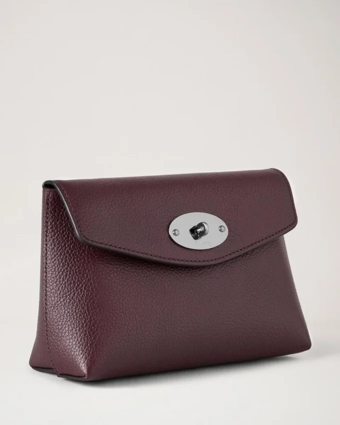 Darley Cosmetic Pouch Black Cherry Small Classic Grain