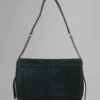 Medium Lily Top Handle Pre-Loved Mulberry Green & Black Leopard Suede