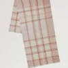 Mega Check Scarf Cashmere Taupe & Eggshell Cashmere Blend