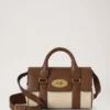 Mini Bayswater Ecru & Bright Oak Raffia & Leather Trim