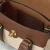 Mini Bayswater Ecru & Bright Oak Raffia & Leather Trim