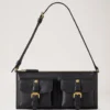 Mini Roxanne Shoulder Bag Black Small Classic Grain