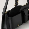 Mini Roxanne Shoulder Bag Black Small Classic Grain