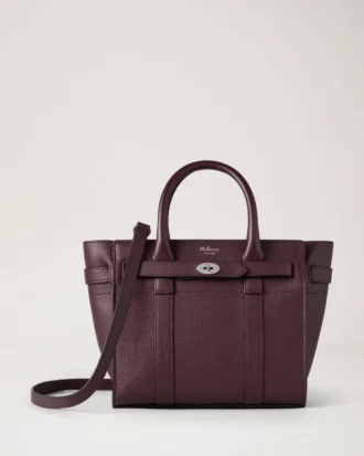 Mini Zipped Bayswater Black Cherry Small Classic Grain