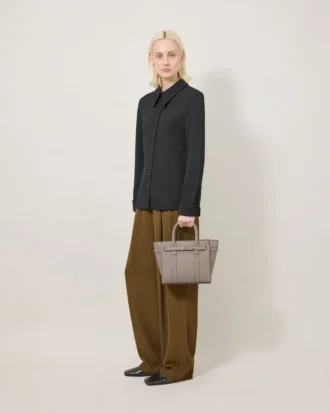 Mini Zipped Bayswater Cashmere Taupe Small Classic Grain