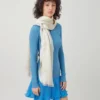 Mulberry Tree Rectangular Scarf Cream Cotton Silk Blend