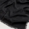 Mulberry Tree Square Black Cotton Silk Blend Women