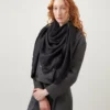 Mulberry Tree Square Black Cotton Silk Blend Women