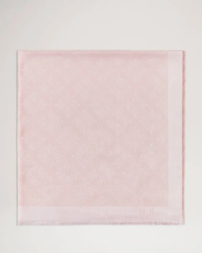 Mulberry Tree Square Powder Rose Cotton Silk Blend