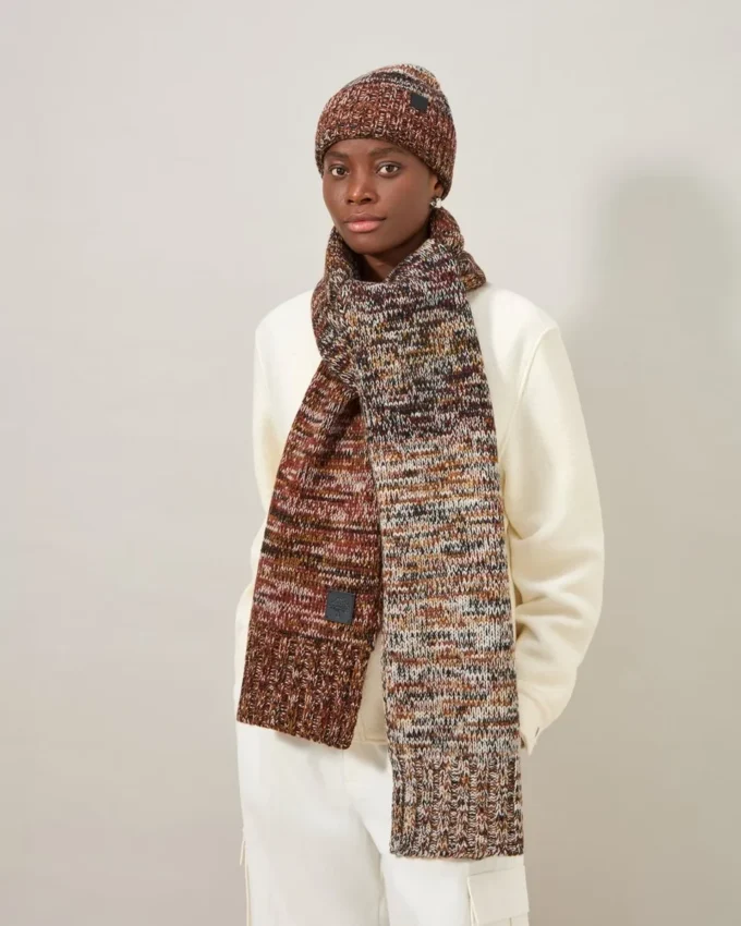 Ombre Degrade Beanie Rust Lambswool Men