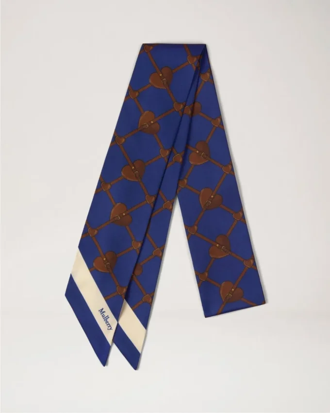 Skinny Scarf – Heart Pockets Pigment Blue Recycled Polyester