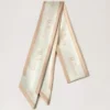 Skinny Scarf – Logo Border Maple & Chalk Recycled Polyester