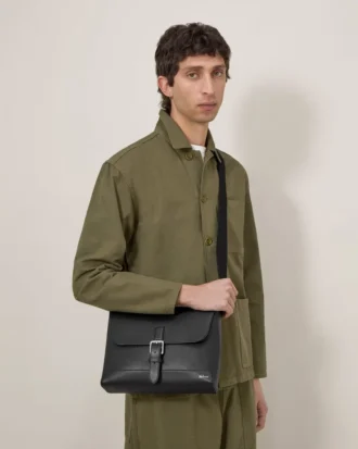 Small Chiltern Crossbody Messenger Black Small Classic Grain