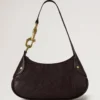 Small Hackney Shoulder Bag Ebony Shiny Buffalo Top Handle Bags
